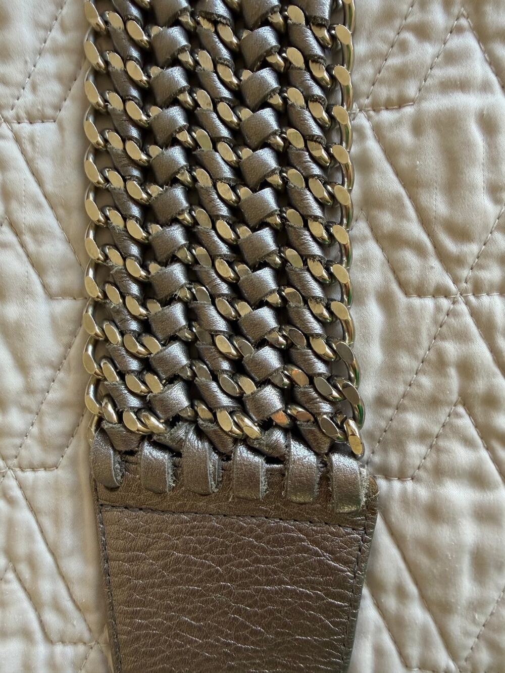 metal leather rope belt